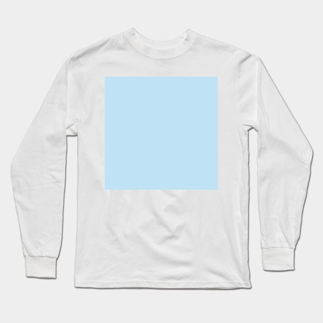 Solid Robin's Egg Light Blue Monochrome Minimal Design Long Sleeve T-Shirt by HiddenPuppets